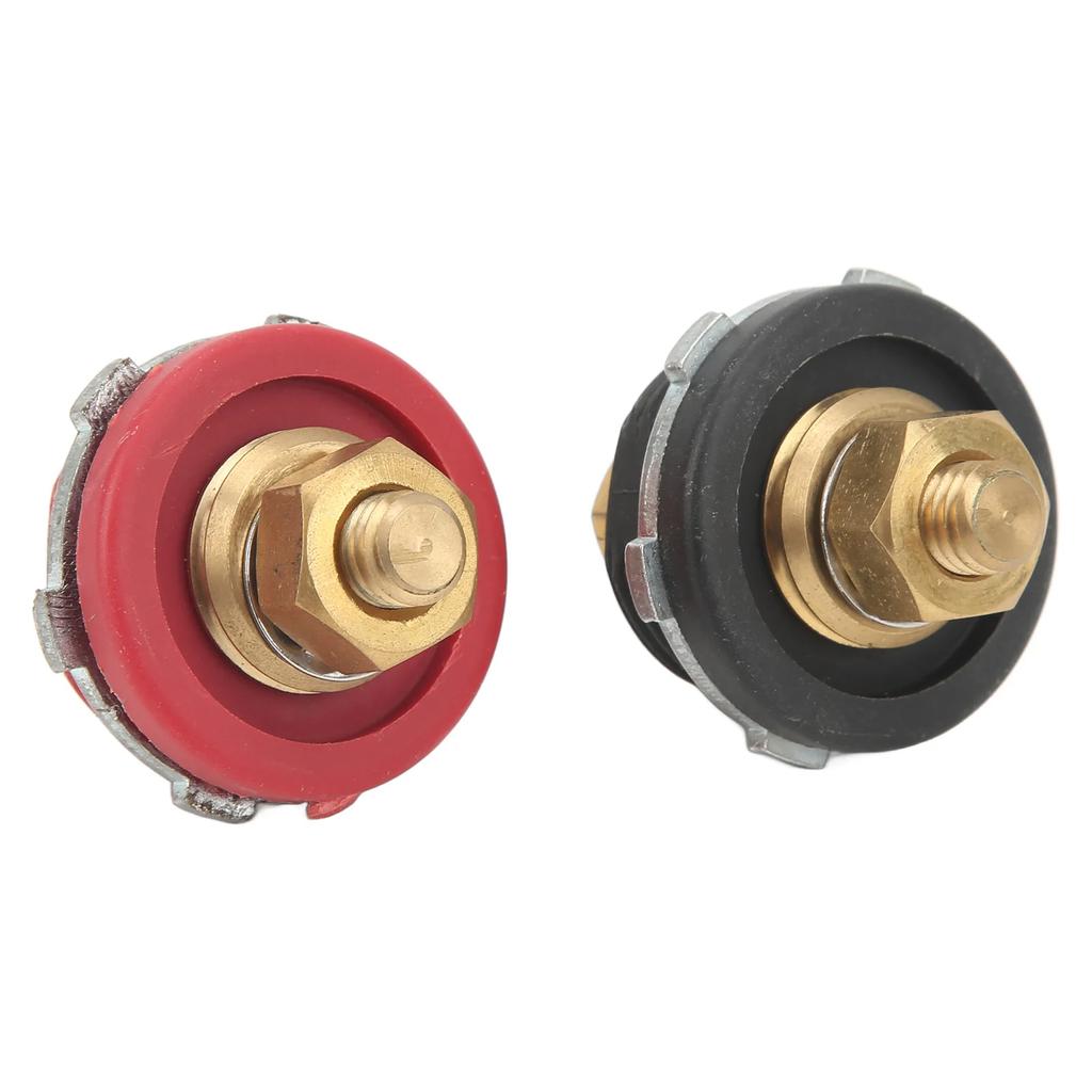 250A Rated Current Easy  Battery Power Junction Post 3/8in 2 Pcs 3/8in Thru Panel Battery Thru Panel Connector for Cars RVs