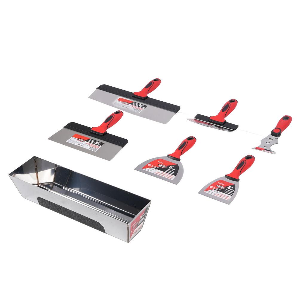 Spachtelset Edelstahl Handspachtel 14 Zoll Mörtelwanne für Trockenbau Reparatur Endbearbeitung