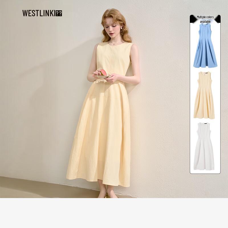 Westlink Elegant Sleeveless A-Line Midi Dress
