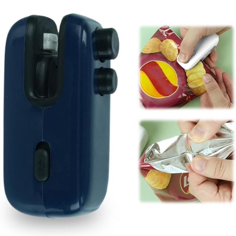 Small Portable Snacks Sealer Manual Sealing Tool for Food Preservations Portable Tool Suitable for Home and Office Use