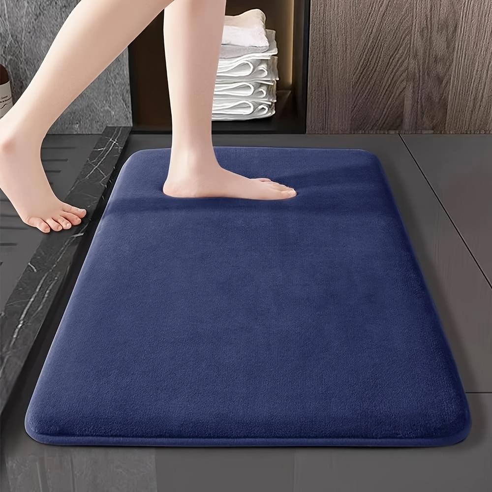 Simple Polyester Bathroom Non-slip Mat Absorbent Toilet Floor Mat Memory Rebound Ramadan Carpet Foot Wiping Quick-drying Mat New