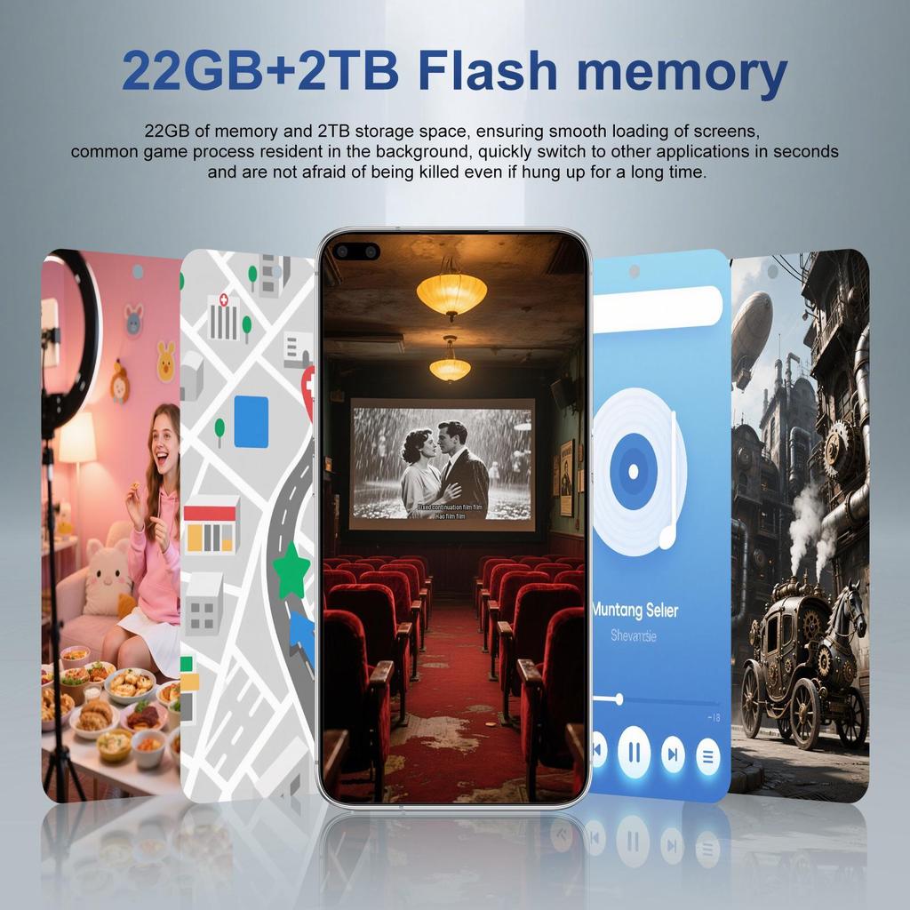 A56 Premium 5G Smartphone: High-Resolution Camera, Large Screen, Global Roaming, 128GB Storage.