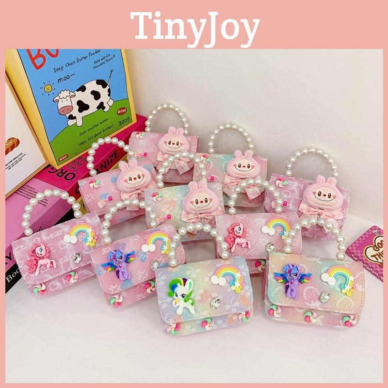 Trendy Pony Rainbow Cartoon Wallet Stylish Lightweight Crossbody Bag For Preschool Girls