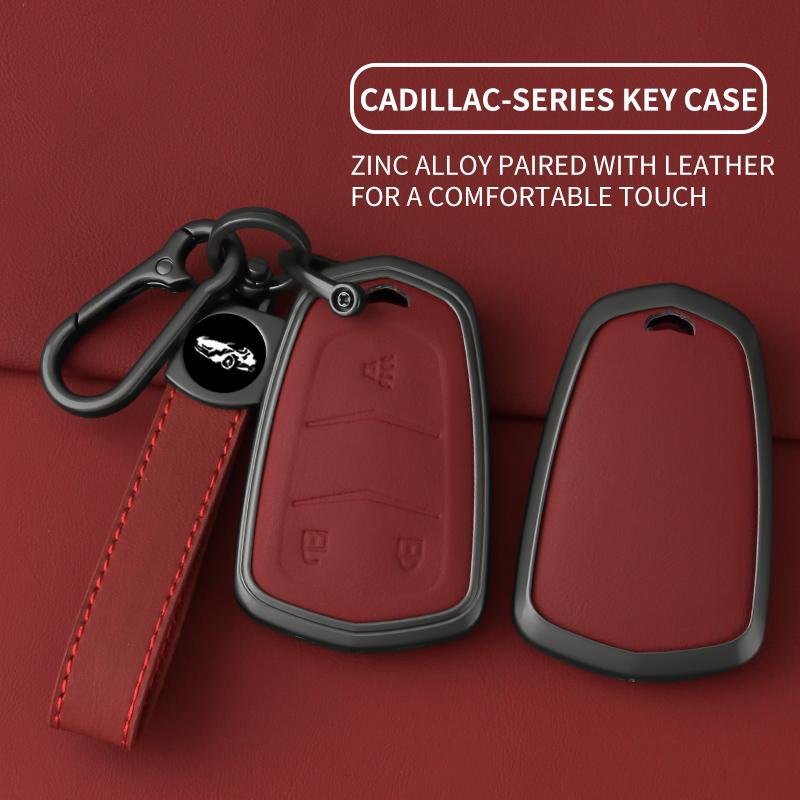 3 4 5 6 Buttons Metal Car Key Case Cover For Cadillac 2015-2019 Escalade ATS CTS CT6 XTS XT5 SRX Protector Keychain Accessories