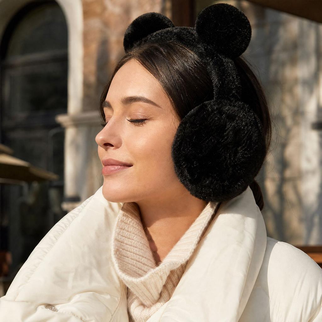 Winter Warm Plush Earmuffs with Bear Ear Design