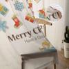 Merry Christmas Tulle Window Curtain For Living Room Bedroom Voile Sheer Curtains Kitchen Treatments Drapes