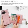 For Google Pixel 9a Case JEEHOOD J01 Retro Leather Phone Back Cover with Detachable Magnetic Card Holder