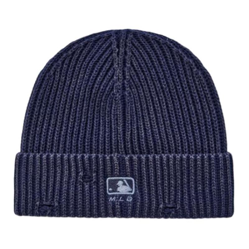 MLB 100% Cotton Beanies Unisex Marine Blue Fashion 3ABNB0656-09NYS