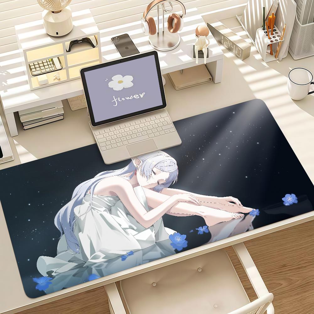 Anime Comics Ffrierens Mouse Pad Anti Slip Rubber Edge Locked Thickened Laptop Gaming Desk Mat