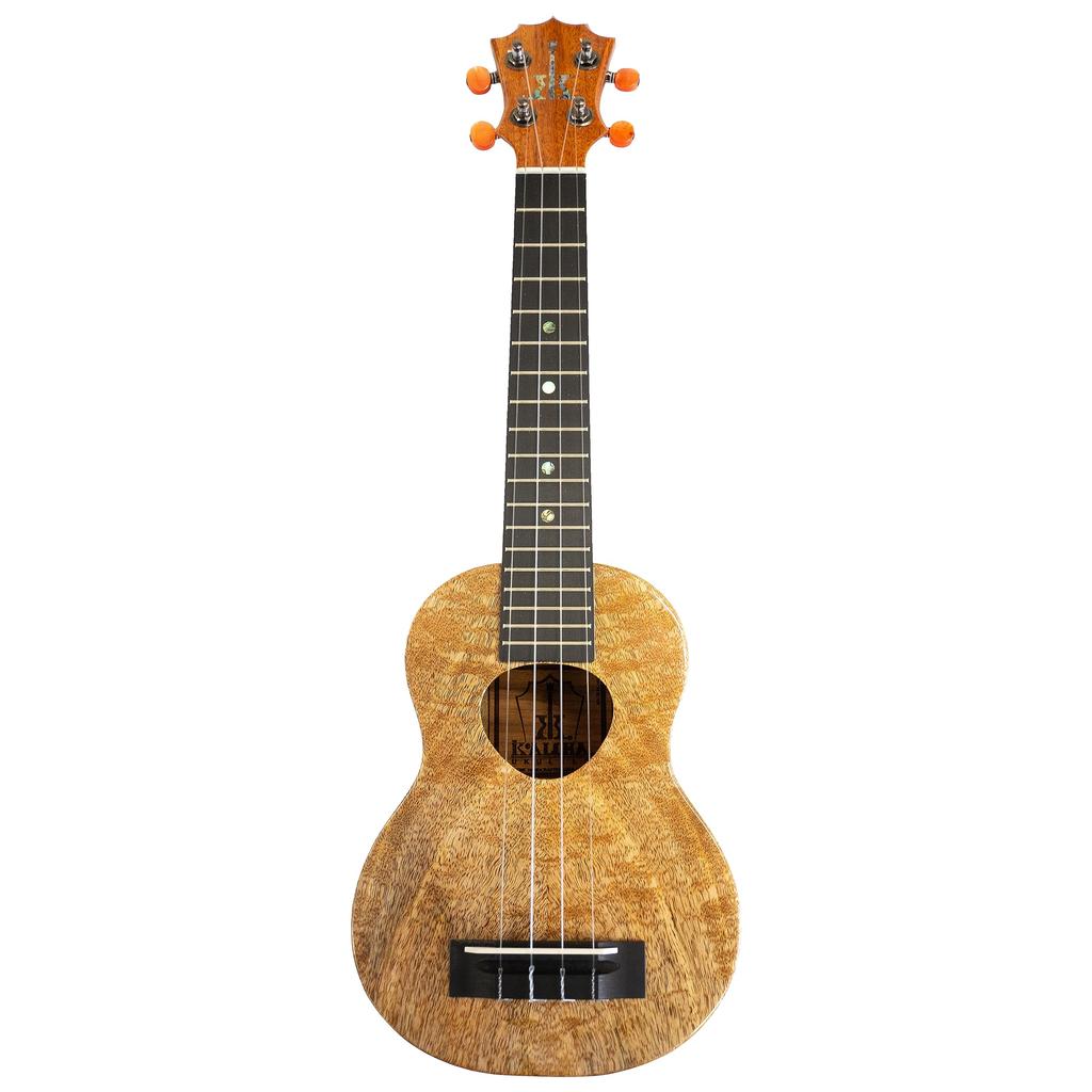 Sopran-Ukulele mit echtem Hartschalenkoffer aus Holz, hergestellt in [KoALOHA] KSM-02 MG/HC (Mangofurnier, Hawaii)