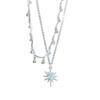 Sweet Double Layered Star Pendant Necklaces for Women Girls Fashion Personalized Collarbone Necklaces Party Jewelry Accessories