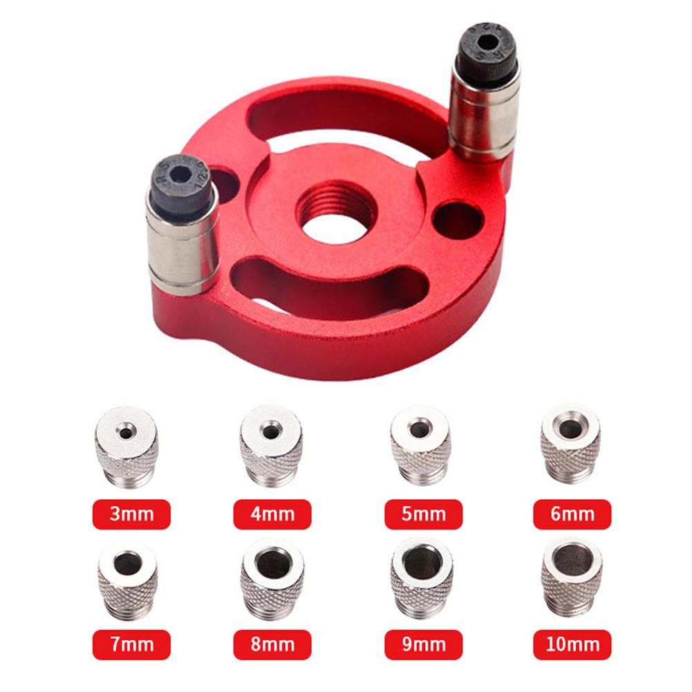 3-10mm Vertical Doweling Jig Kit Self Centering Drill Guide Locator Aluminum Alloy Woodworking Hole Puncher DIY Furniture Connection