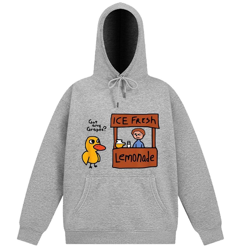 

The Duck Song Got Any Grapes Graphic Hoodies Men Women Fashion Sweatshirt Long Sleeve Kawaii Aesthetics Y2k Clothes Pullovers 3XL