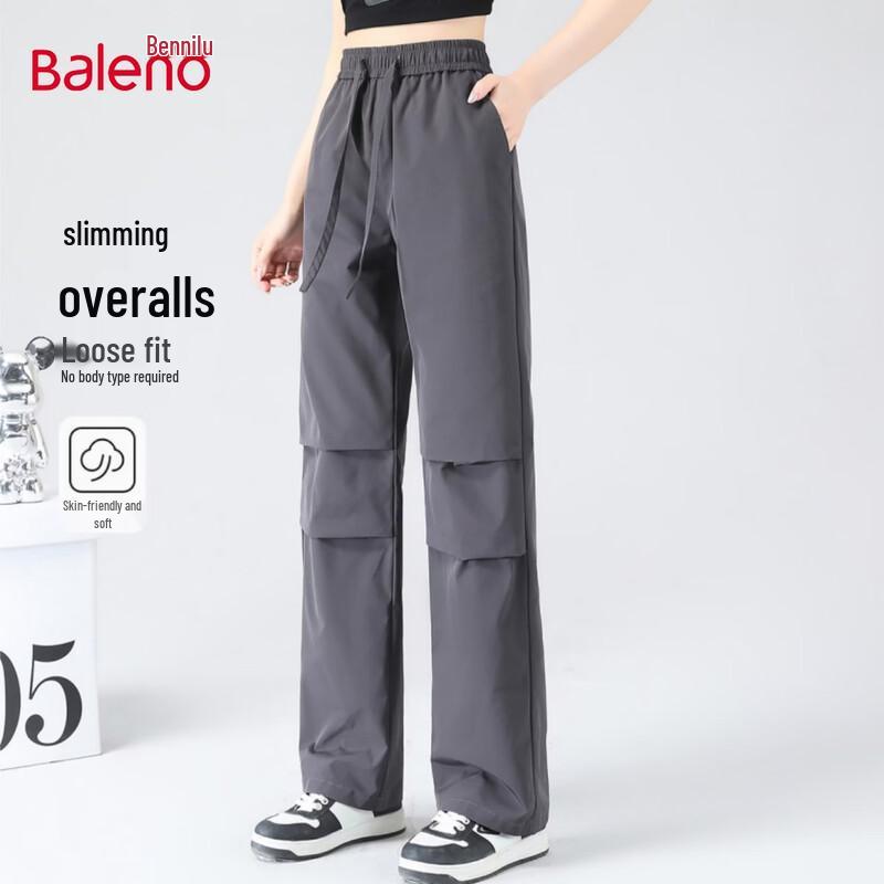 Baleno Women s American Style Pleated Wide-Leg Cargo Pants 2XL
