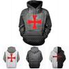 Vibrantly Designed Unisex Knights Templar Cosplay 3d Print Pullover Casual Sweater