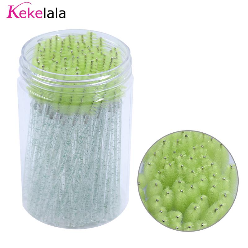 50Pcs/Bottle Eyelash Extension Brushes With Container Eyebrow Eye Lash Mascara Wands Spoolies In Case Wholesale