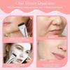 Stainless Steel Makeup Palette, Metal Mixing Tray with Foundation Brush, Spatula and Powder Puff Professional Reusable Beauty Tools for Facial