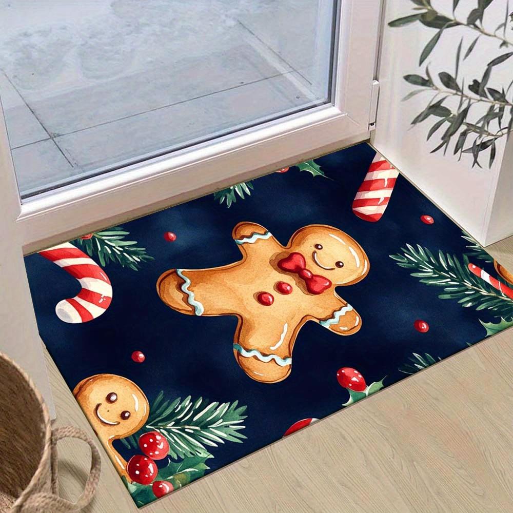 

1pc Cute Gingerbread Man Area Rug, Slip-Resistant, Easy-Clean, Stain-Resistant, Perfect for Cozy Living Rooms, Bedrooms, Kitchens, Offices, 60cm by 90cm