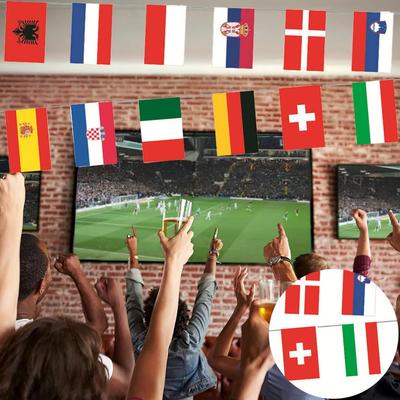 24 European Countries String Flags Mini Bunting Banners National Country Decoration for School Sports Party