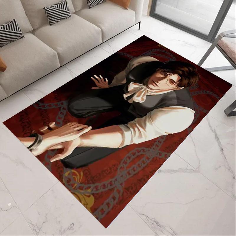 Cartoon Anime Carpets for Living Room Bedroom Bedside Soft Area Rug Anti-slip Large Size Balcony Floor Mats Indoor Decoration