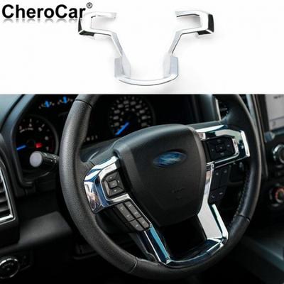 Chrome Steering Wheel Trim Moulding Decorative Cover for 2015-20 Ford F150 Parts