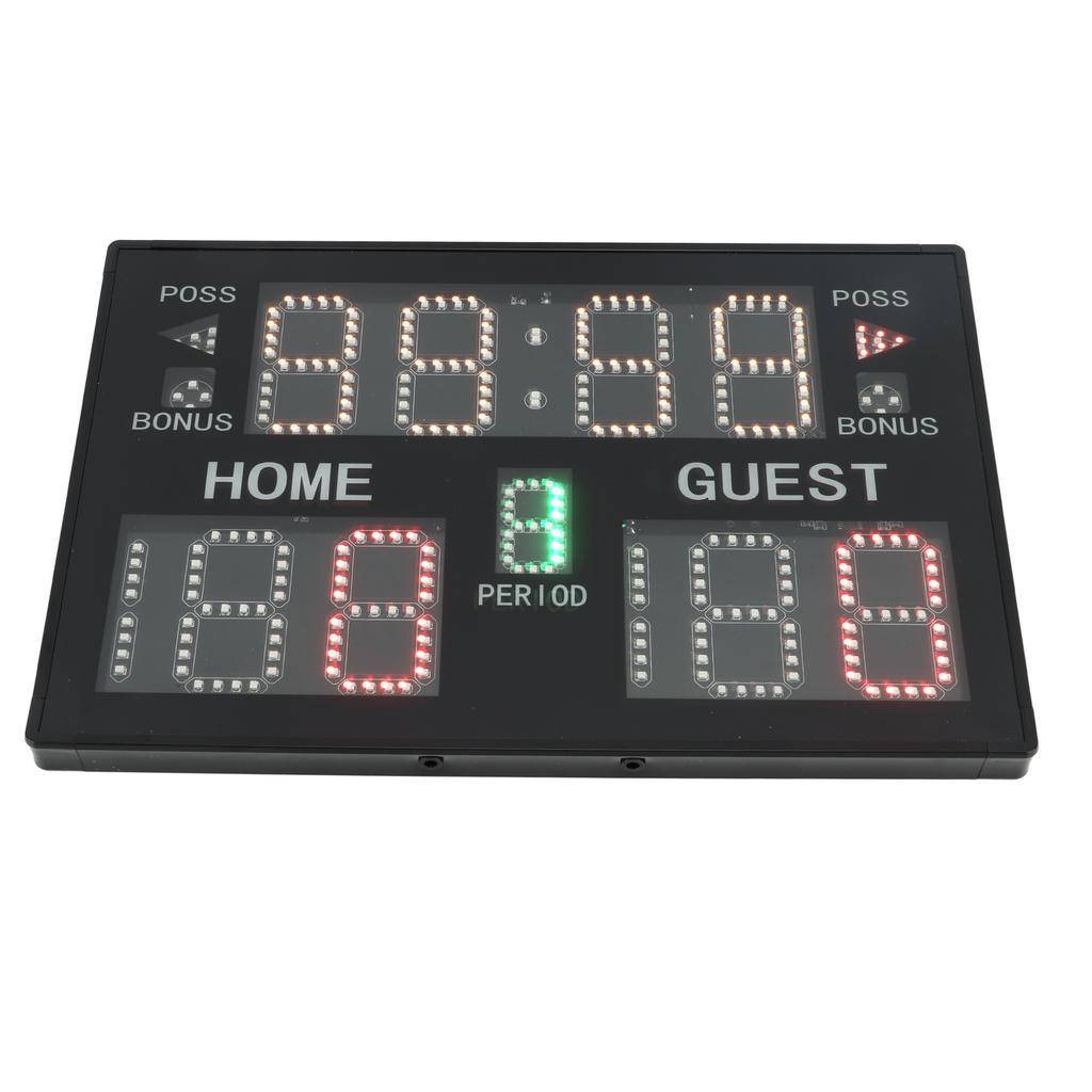 11 Position Basketball Scoreboard Battery Powered LED Digital Scoreboard for Multisports   Black