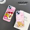 Anime Cute Cartoon Rilakkuma Movie For IPhone 14 13 12 Mini 11 Pro XS Max X XR 14 Plus Tempered Glass Cover