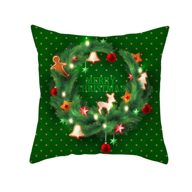Fresh Green Christmas Pillow Cover Home Ornament Pillow Sleeping Pillow Cushion Cover Premium Durable Quality Useful