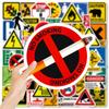 10/30/50pcs Cartoon Danger Warning Sign Stickers Waterproof DIY Notebook Laptop Car Suitcase Cool Decoration Sticker Fun for Toy