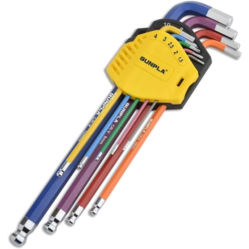 Gunpla Hex Wrench Set, Ball Point, 9-Piece Set, 1.5-10mm