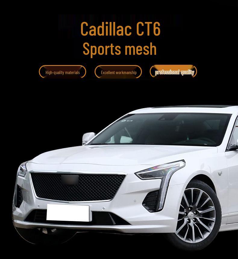 Two-Tone Black & Gray Grille Mesh for Cadillac CT6 Sport - Easy Installation