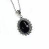 Collana Pendente Gotica Nera Per Donna Con Catena a Croce in Lega Accessorio Gioiello