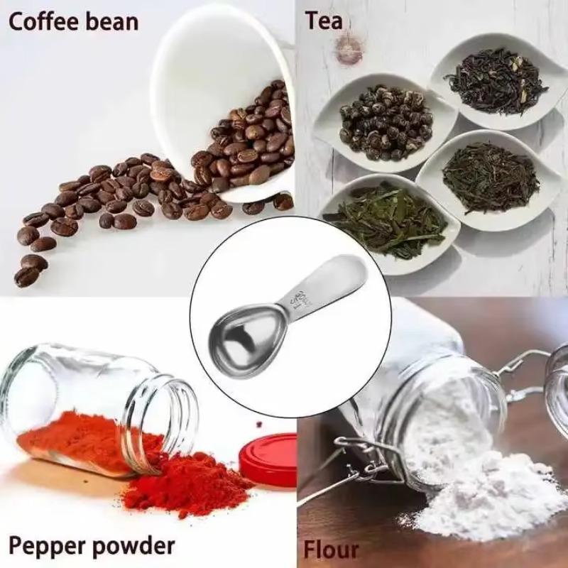 15ml&30ml Stainless Steel Coffee Spoons Coffee Measuring Scoop for Ground Beans Tea Sugar Delicate Home Barista Accessories