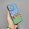 R-Cartoon La Funda de Teléfono de Los Picapiedra Para IPhone 16,15,14,13,12,11,XS,XR,X,8,7,Pro,Max,Plus,mini Funda Negra de Silicona