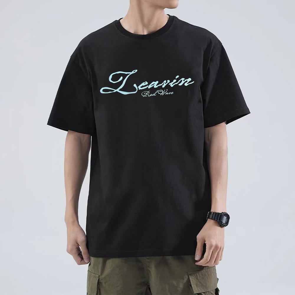 

Leavin Rod Wave T-Shirt Cotton Men Harajuku Graphic T Shirts Men Clothing Summer Female High Quality Tops Fashion Y2K Summer Tee 5XL різнокольоровий