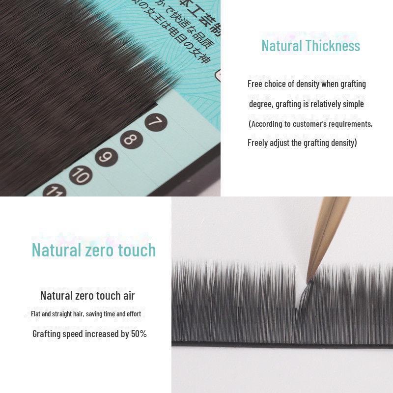 Natural, Beautiful Air-Flat Mink Eyelashes: Soft, Baby-Curved and Straight Grafted Extensions