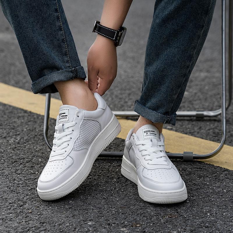 Little white shoes men's trendy shoes men's shoes genuine leather men's European station men's shoes trendy versatile board shoes boys flat shoes
