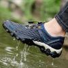 Men's Shoes Summer Trendy Shoes Outdoor Breathable Wading Shoes Hollow Mesh Soft-soled Hiking Shoes Men's Sports and Leisure Shoes Men