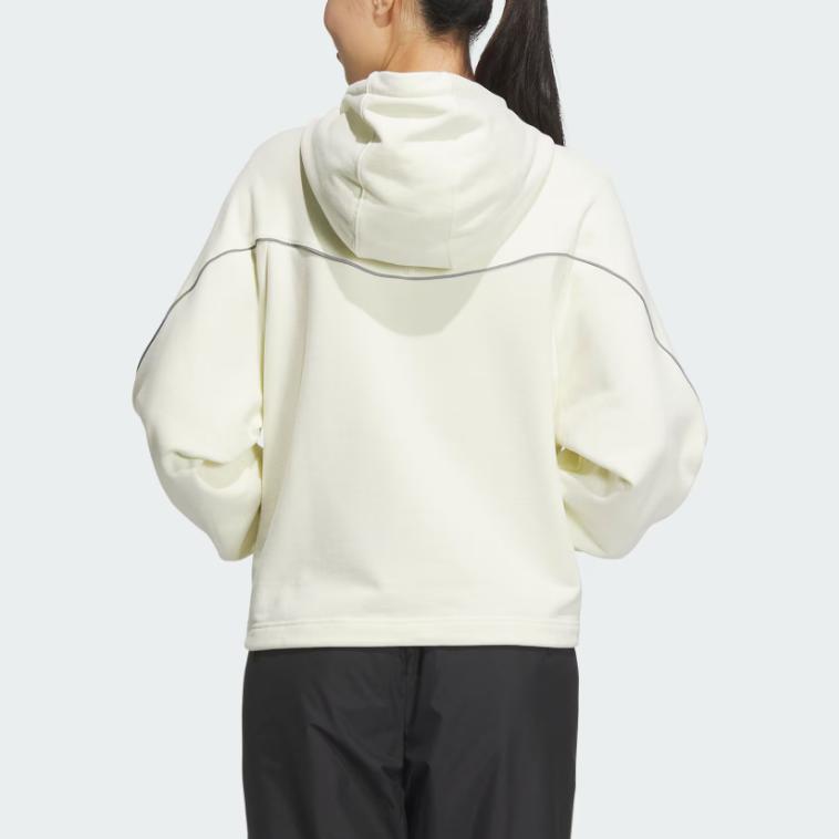 Adidas FW24 FUSTL Series W P SWT3 Sports Casual Hooded Pullover Long Sleeve Sweatshirt Women Sweatshirt Ivory JM6226