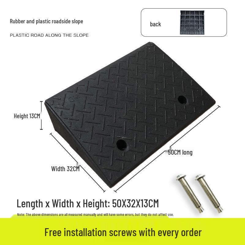 Portable Rubber-Plastic Curb Ramp Mat for Car