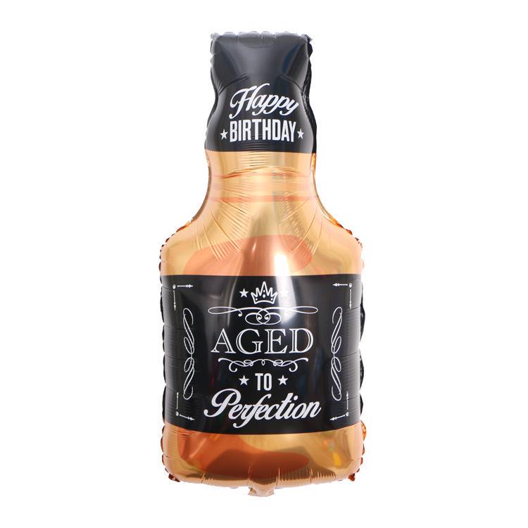 Nationaldag & Födelsedagsfestdekor: Stora folieballonger i form av champagne- och ölflaskor
