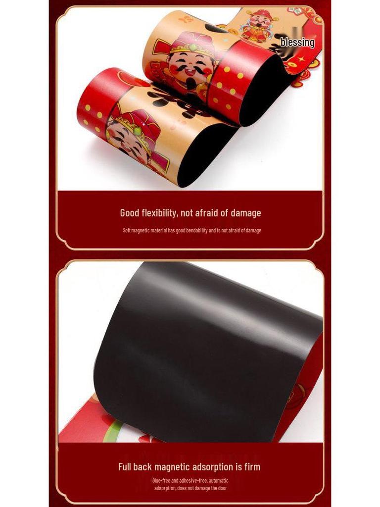 2026 Year of the Horse Couplets for Home Entrance: God of Wealth Arrives - Festive Door Decoration for a Prosperous Spring Festival