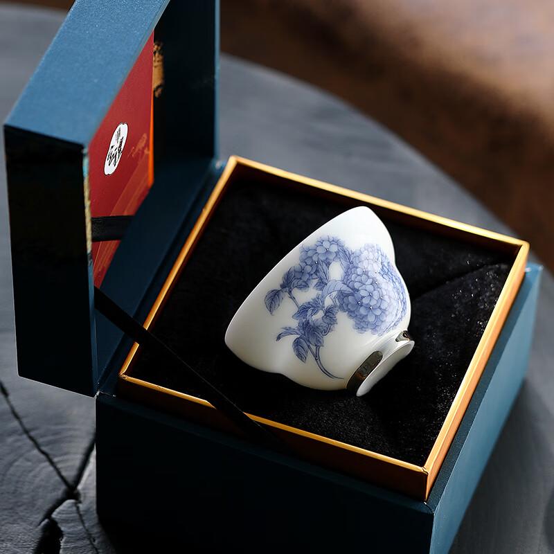 Longxun Kiln Master Huang Xudong Welcoming Fortune Teacup