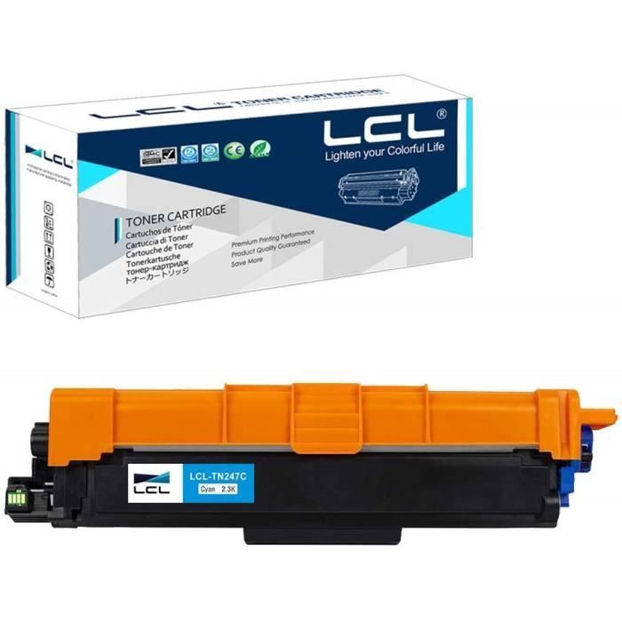 Cartouche de Toner Compatible LCL TN243 TN247 TN-247 TN247C TN-247C 2300pages (1 Cyan) pour Brother HL-L3210CW