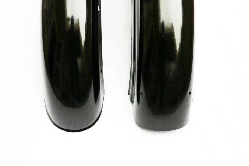 ROYAL ENFIELD BULLET 350cc BLACK FRONT & REAR MUDGUARD FENDER BUMPER SET GEC