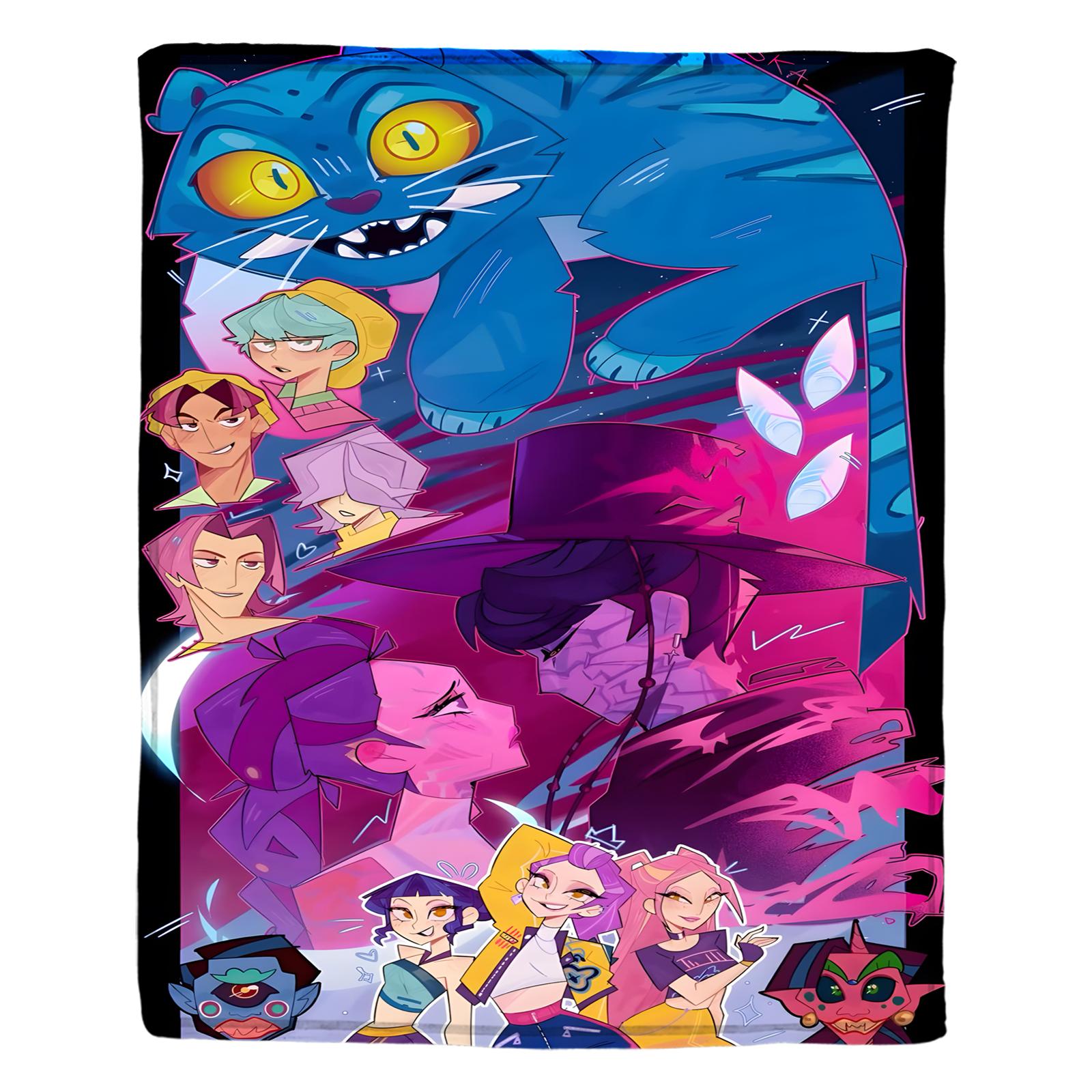 

Flannel Digital Printed Blanket Conditioning Blanket Sofa Blanket Girl Gift One Size