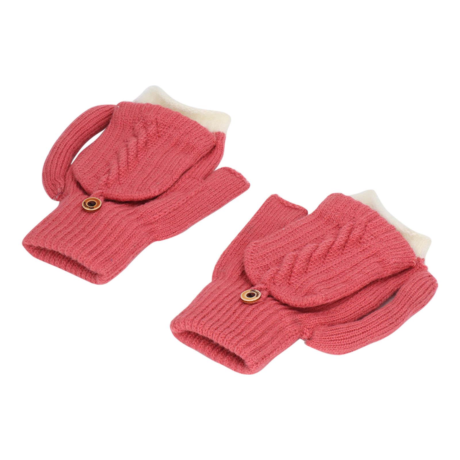 

2 PCS USB Heated Gloves Double Sided Heating Knitted Gloves Temperature Adjustable Thermal Gloves Rose Red рожевий червоний колір
