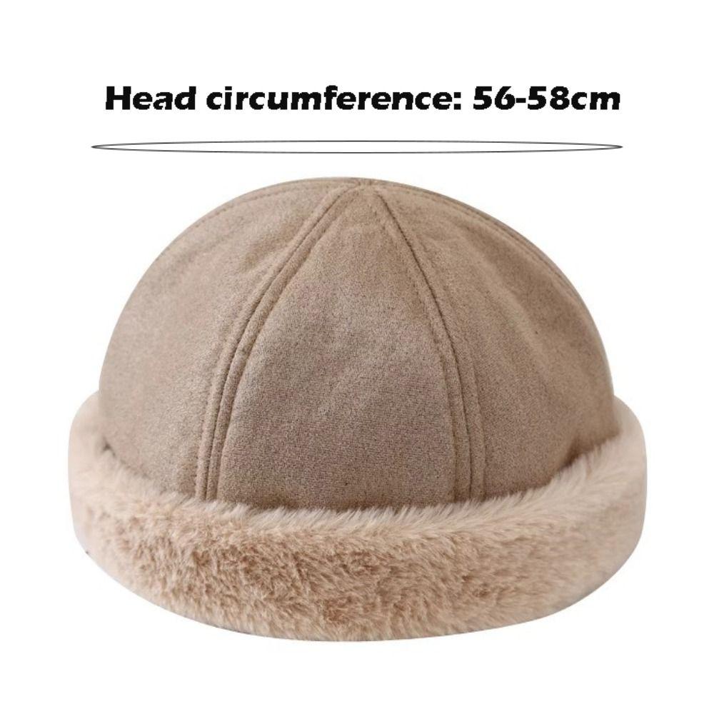 Versatile Winter Landlord Hats Retro Lamb Wool Hat Fahsion Melon Hat  Winter