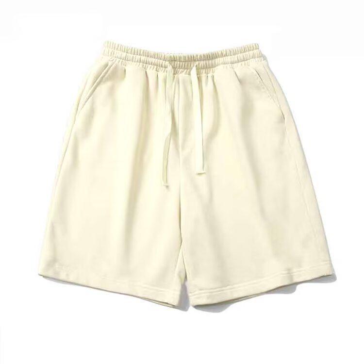 New 280g Imitation Cotton Casual Drawstring 5-Point Shorts - Versatile & Loose-Fit Sports Pants