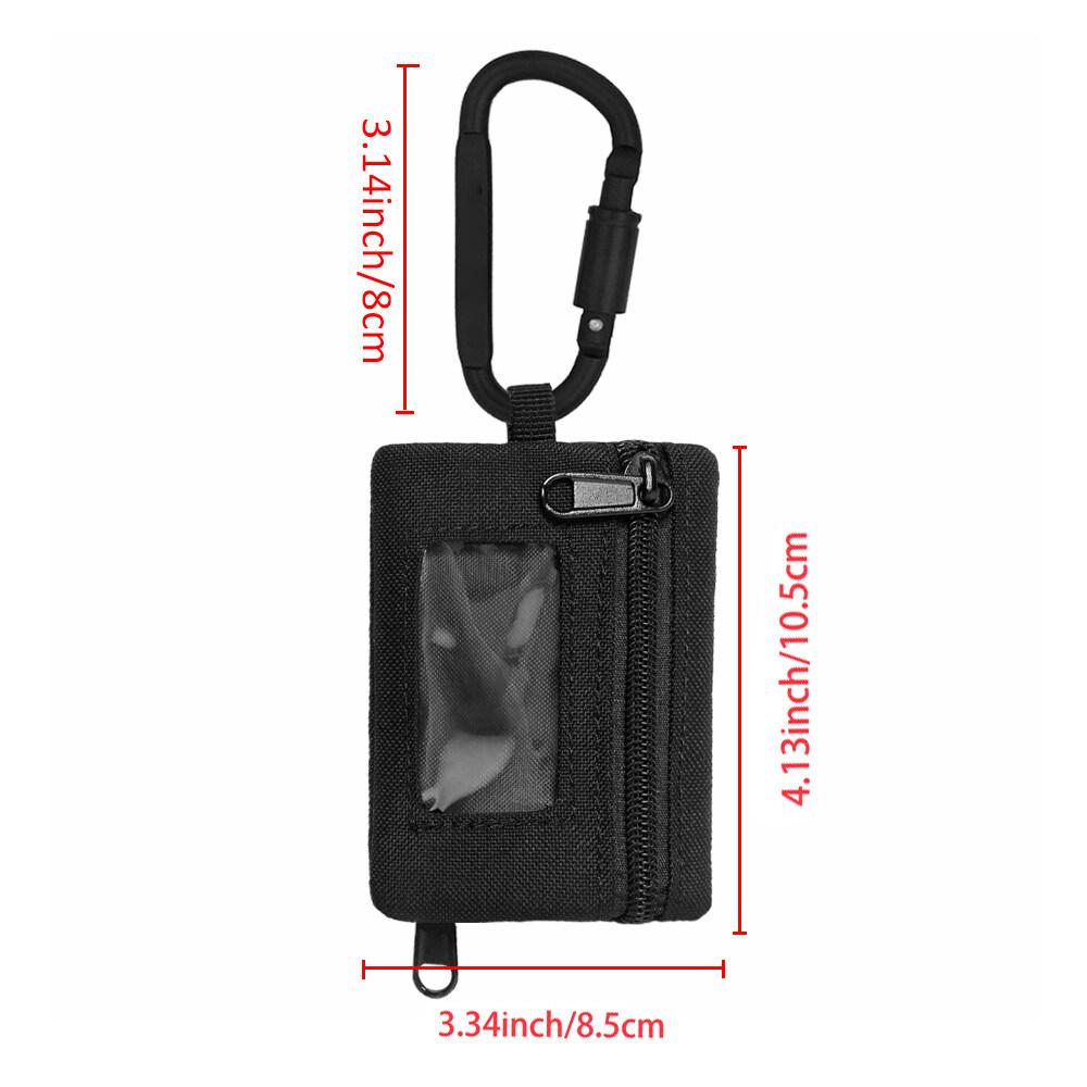 Multi Functional Mini ID Card Holder Mens and Womens Bank Credit Card Key Bus Subway Cards Sports Zipper Pouch with Lanyard